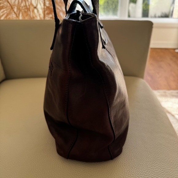 ALDO Collection Vintage Brown Genuine Leather Tote Bag - Picture 4 of 12